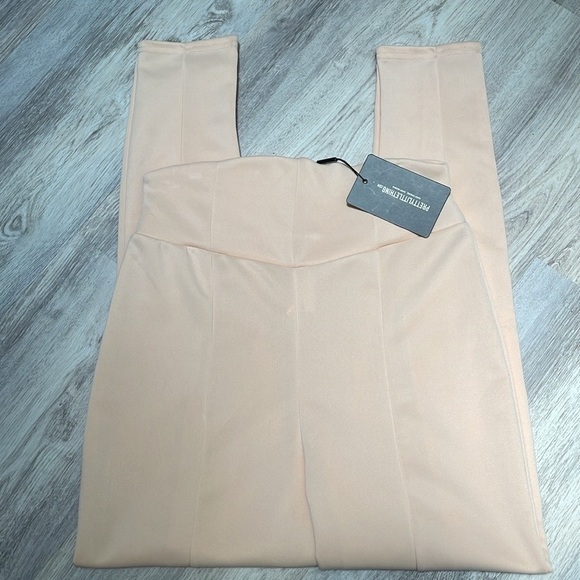 Pretty Little Thing High Waisted Scuba Trouser Pants - Picture 3 of 9